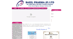 Desktop Screenshot of baxilpharma.com