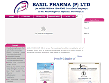 Tablet Screenshot of baxilpharma.com